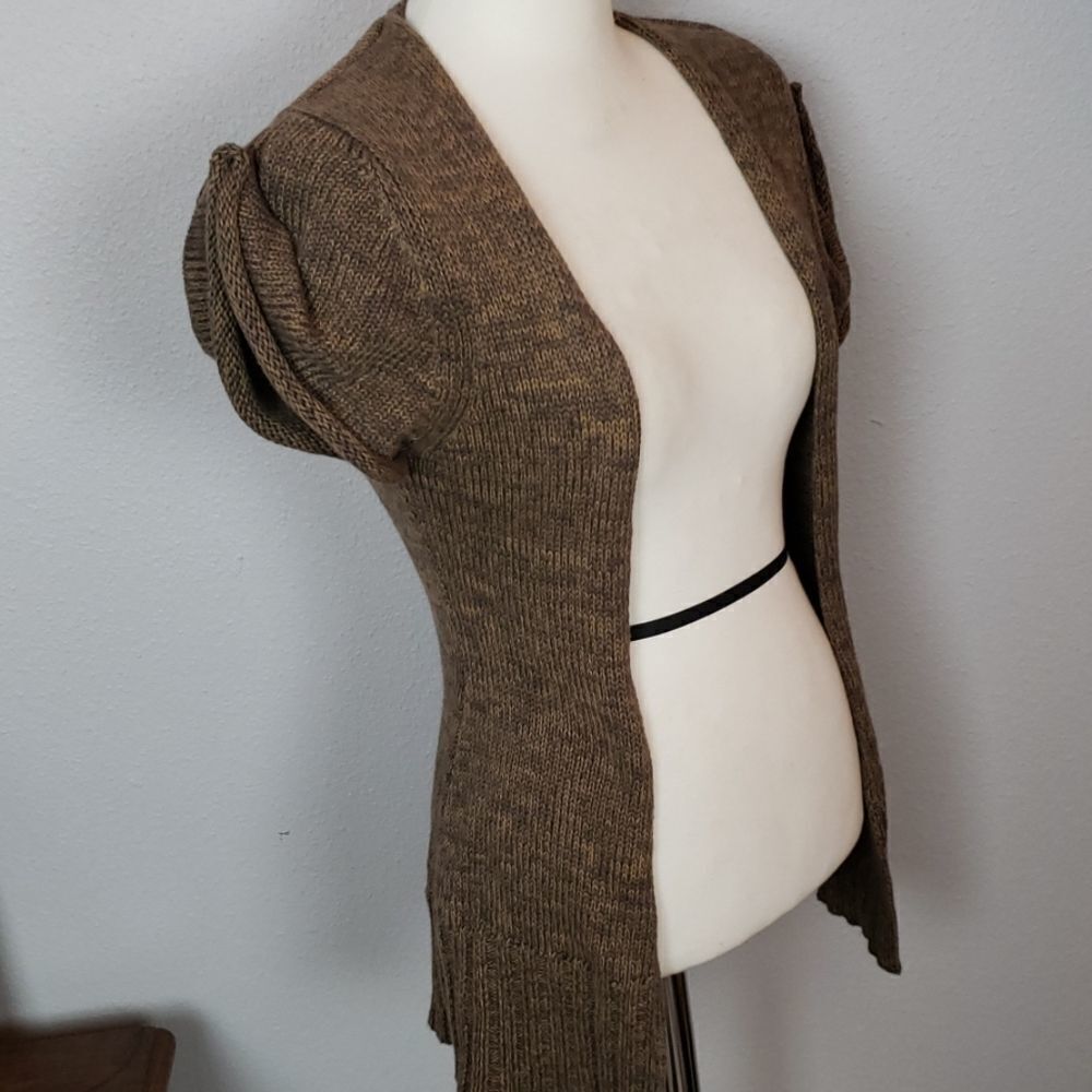 Frenchi short sleeve open front cardigan xs